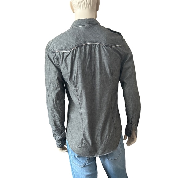 David Bitton Buffalo Shilo Cannon Combo Shirt Utility Cowboy Western Rare Y2K - Picture 8 of 16